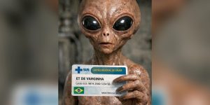 m colorida mostra ET de Varginha usando o SUS