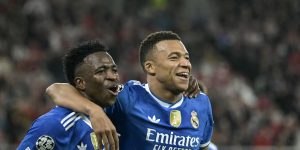 Mbappé elogia desempenho de Vini Jr. na Champions League