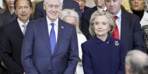 colorida de Bill Clinton e Hillary Clinton