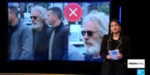 m manipulada que supostamente mostra Jeffrey Epstein em Israel