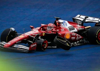 Charles Leclerc was eliminated from the Brazilian GP after a clash with Kimi Antonelli and Oscar Piastri
