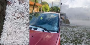 Tempestade de granizo causa feridos e estragos em Erechim, RS