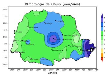 Previsão de chuvas e calor para janeiro indica mês típico de verão no Paraná