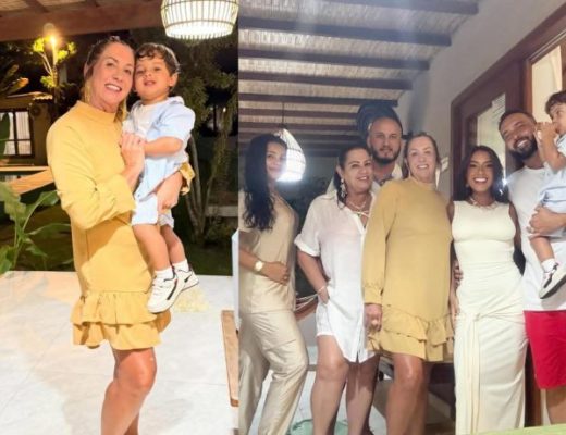 (Margareth Serrão, mãe de Virginia Fonseca celebra réveillon com o filho e familiares. Reprodução
