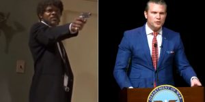 Foto: 1 de 2 Secretário de Trump recita falso trecho bíblico de 'Pulp Fiction' e