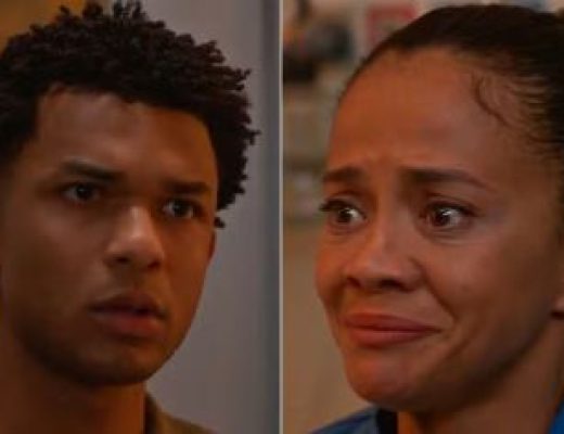 Tânia conta a Samuel a existência de um vídeo que incrimina Jaques pela morte de Abel em "Dona de Mim" • Divulgação/Globo