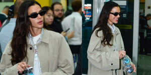 Bruna Marquezine exibe elegância com trench coat e bolsa de R$ 12 mil