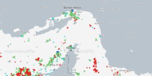 Foto: 1 de 1 Imagens do site de monitoramento de tráfego naval MarineTraffic mos