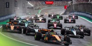 The start of the F1 Sprint race at the 2025 Sao Paulo Grand Prix