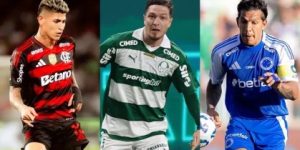 Adriano Fontes/ Flamengo, Cesar Grecco/ Palmeiras e Lucas Bubols/ Cruzeiro
