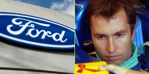 The Ford logo, and Heinz-Harald Frentzen.