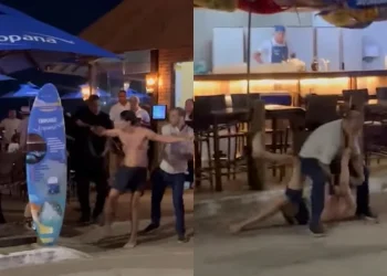 Pancadaria marca a orla de Maceió, em Alagoas