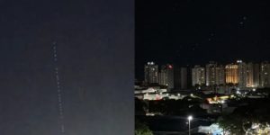 m colorida, Luzes misteriosas em sequência no céu chamam atenção em PR. Confira