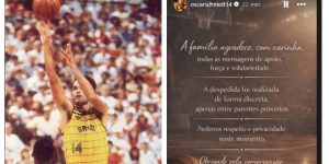 Foto: 1 de 2 Oscar foi cremado com a camisa da seleção brasileira. A família inf