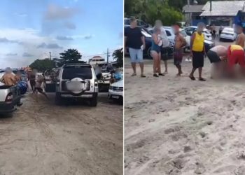 Motorista avança contra banhistas e causa tragédia em praia do PR