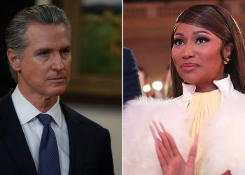 Split of Gavin Newsom and Nicki Minaj