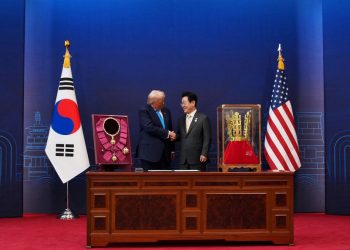 South Korean President Lee Jae Myung at the Gyeongju National Museum on October 29
