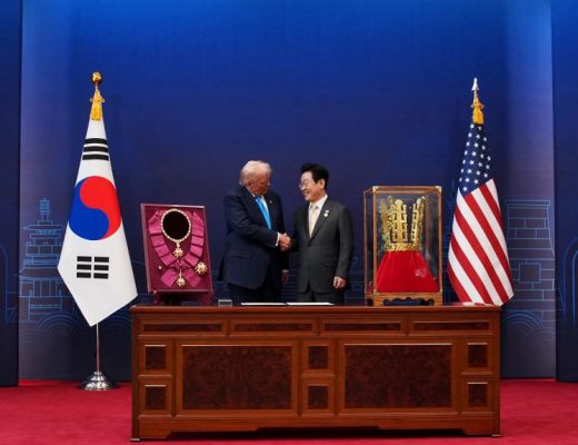 South Korean President Lee Jae Myung at the Gyeongju National Museum on October 29
