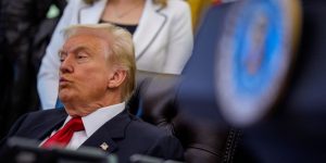 President Donald Trump during an event in the Oval Office on November 6.