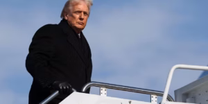 President Donald Trump boards Air Force One on Tuesday at Joint Base Andrews in Maryland