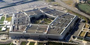 The Pentagon, que é a sede do Departamento de Guerra dos Estados Unidos, retratada em 26 de dezembro de 2011