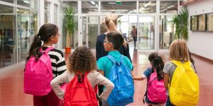 Group of children with female teacher