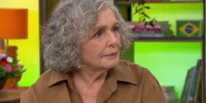 m colorida de Irene Ravache no estúdio do Mais Você