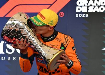 Desempenho de Norris no GP do Brasil em meio a tempestade