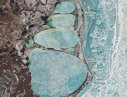 Imagem de satélite revela colossal "boneco de neve" na Sibéria