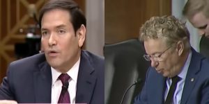 m colorida, Marco Rubio e Rand Paul debatem sobre a Venezuela