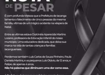 Tragédia em Iacanga: cinco da mesma família morrem em acidente