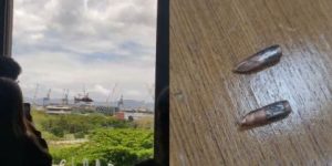 Duas balas atravessaram o prédio da Faculdade de Matemática da UFRJ, no Campus do Fundão (RJ