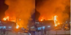 Incêndio atingiu cerca de 30 moradias, segundo a Defesa Civil de SP • Reprodução