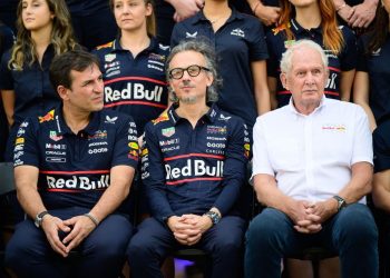Pierre Wache, Chief Engineer of Performance Engineering at Red Bull Racing, Laurent Mekies, Red Bull Racing Team Principal, Helmut Marko
