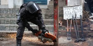 Ação da Polícia Militar em Paraisópolis, neste domingo (3/5) — Foto: 1 de 1 Ação