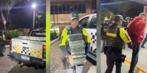Homens são pegos com 10 kg de cocaína no carro.  • Polícia Militar