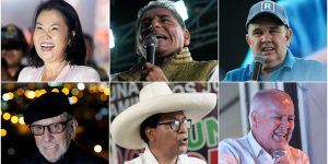 A candidata à Presidência do Peru Keiko Fujimori durante comício em Lima — Foto: