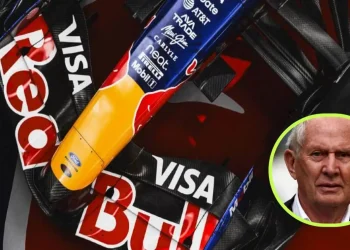 Red Bull RB22 with Helmut Marko in the circle