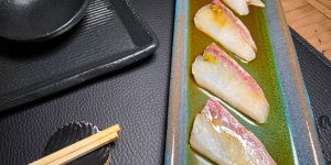 sashimi de tainha com molho apimentado