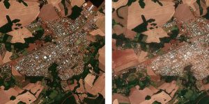 ns de satélite mostram destruição em Rio Bonito do Iguaçu