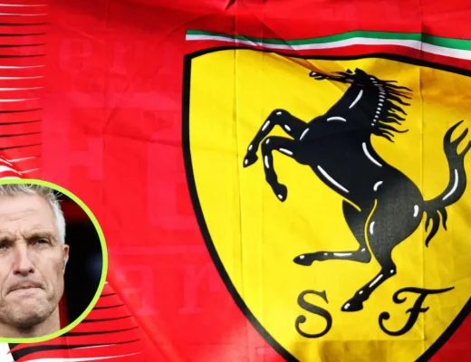 Ferrari flag and Ralf Schumacher