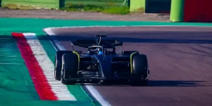 Sergio Perez in the black Ferrari