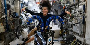 m colorida mostra astronauta Suni Williams, da Nasa