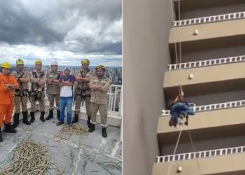 Trabalhador é resgatado a 130 m de altura em Goiânia