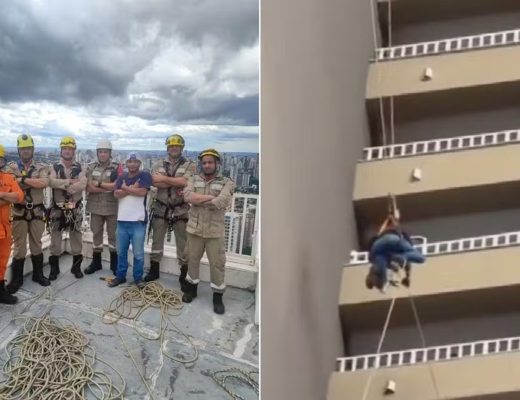 Trabalhador é resgatado a 130 m de altura em Goiânia