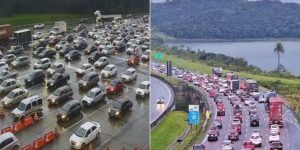Motoristas encaram filas em direção ao litoral de SP para o feriado prolongado d