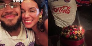 Fran Gil celebra 31 anos com homenagem romântica de Alane Dias