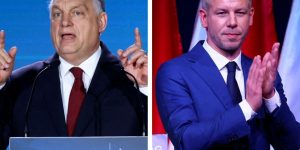 Foto: 1 de 4 Viktor Orbán e Péter Magyar disputam as eleições na Hungria — Foto: